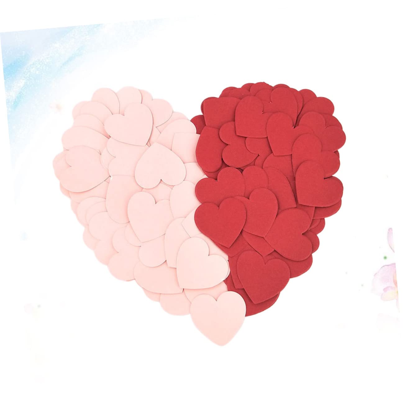 jojofuny 1200pezzi Confetti Forma Di Cuore Mini Per Decorazioni Feste Di Compleanno e Matrimonio Rosso Rosa Accessori Per Eventi Felici