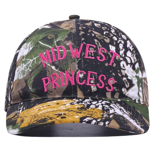 TNSWODS Midwest Princess Hats - Camo Baseball Cap, The Rise and Fall of A Midwest Princess Country Hat for Women