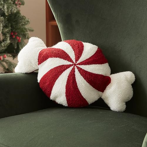 Sonive Weihnachtskissen, Weihnachtsbonbon-förmiges Kissen 50x30cm...