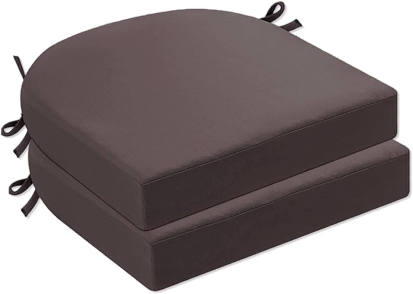 Coussin de chaise ronde extérieur marron imperméable assise jardin forme U terrasse balcon