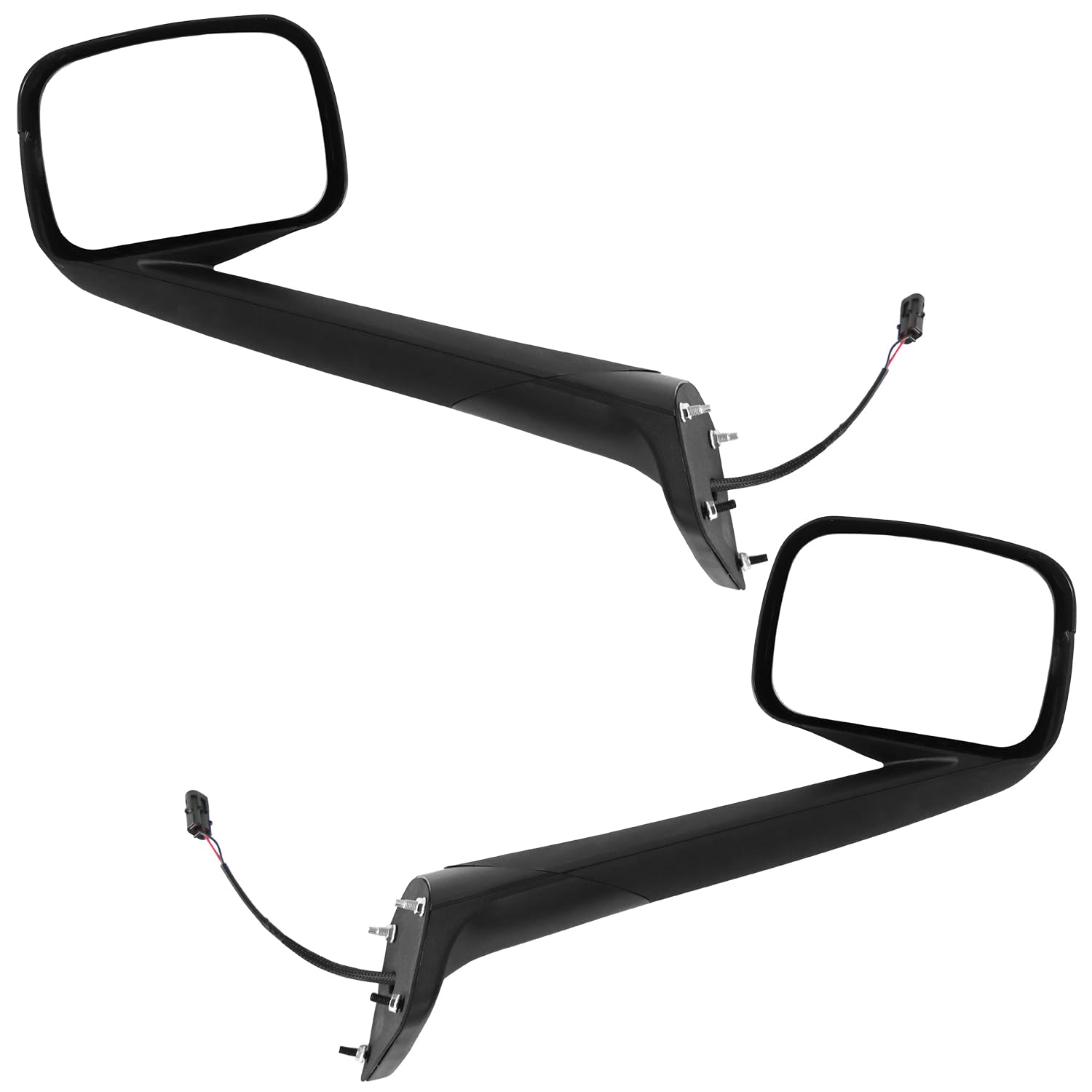 Black Hood Mirror Assembly 2008-2017 Freightliner Cascadia -Passenger