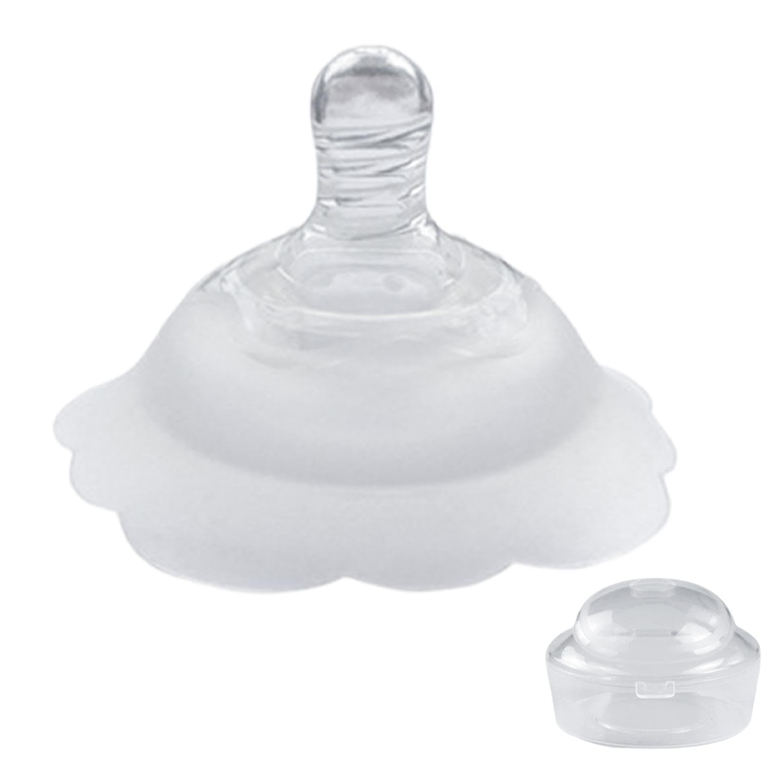 Lot de 2 protections de tétons d'allaitement - En silicone de 0,6 cm - Protection douce pour soins - Design moderne - Longue durée de vie - Pour la nourriture