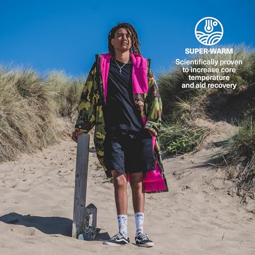 Image of Dryrobe Advance Long Sleeve Swim Parka Change Robe - Stay Warm and Dry - Waterproof Oversized - Swimming /Surfing /OCR Events