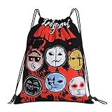 Vesjkjoldl Hollywood Rock Band Undead Drawstring Backpack Gym Bag Sports Sackpack For Men Women Convenient String Bag Foldable Gym Sack Suitable For Shopping Outdoor Storage Backpacks Cinch Bags