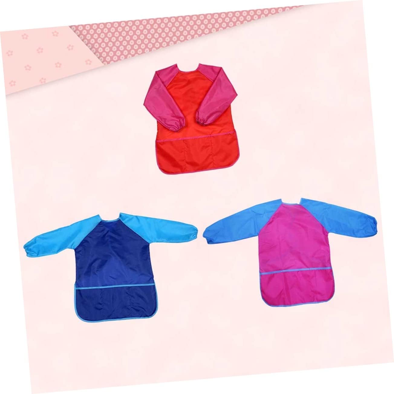 4pcs Boys and Girls Painting Smock Long Sleeve Cartoon Aprons for Boys and Girls Art Smock Coat Easy to Clean