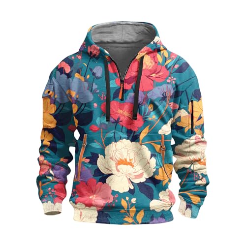 Sudadera informal con estampado completo y capucha ajustable 3