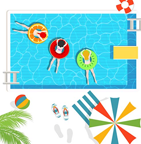 Finduwill Inflatable Pool Floats Swim Tubes Rings(4 Pack), Big Beach Swimming Toys For Kids Adults Raft Floaties Toddlers #TOP7