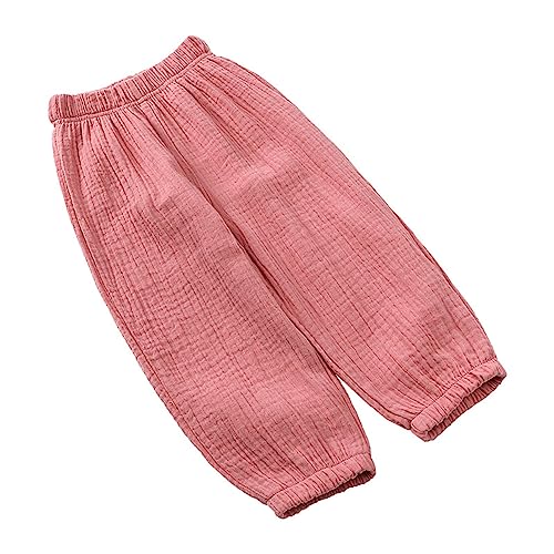 Moonker Girls Baby Casual Pants Soild Color Elastic Waisted Straight Stretchy Comfy Tendy Sweatpants Loose Flees