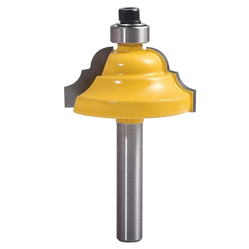 KATUR Broca clásica romana Ogee para enrutador con vástago de 1/4 de pulgada, moldura y bordes clásicos y de cuentas, broca de enrutador de moldeo