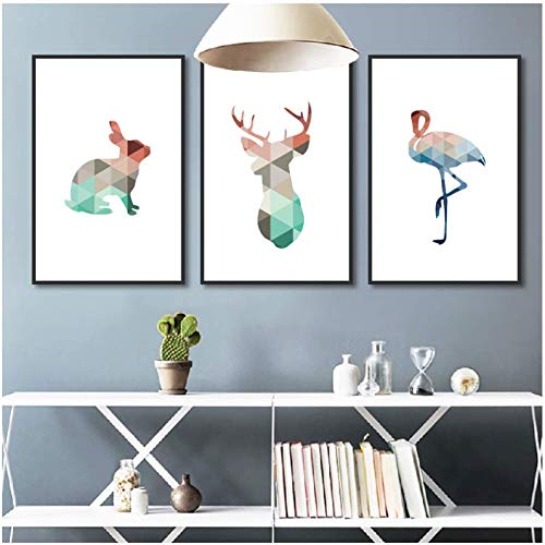 Art affiche 50x70cm décoration maison moderne motif animal abstrait