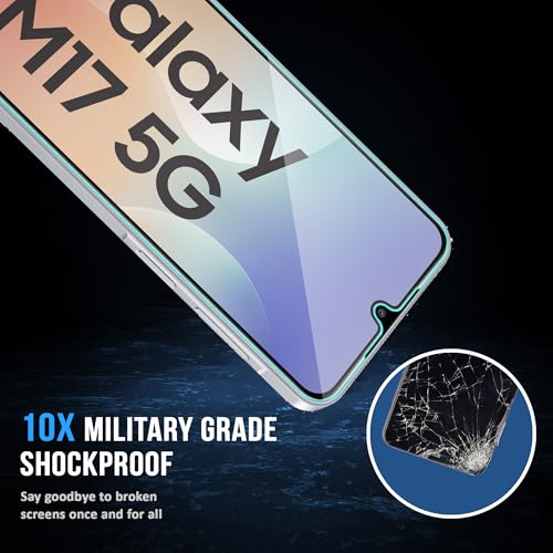 Image of FIRST MART Tempered Glass Screen Protector for Samsung Galaxy A17 / Galaxy M17 / M36 / F36 / Galaxy F17 - Full-Glue Screen Guard, 3D Edge to Edge, HD Clear, Bubble-Free, Case-Friendly, Black, Pack of 2