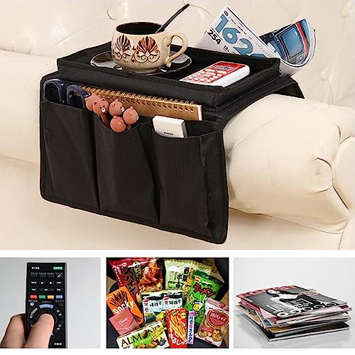 DZOZO Sofa Chair Couch Armrest Organizer Remote Control Holder Caddy Handset Holder Armchair Storage Bag with Cup Holder for Tablet, Phone, Pad, Book, Magazines, 6 Pockets - Cosy Home Interiors DZOZO Sofa Chair Couch Armrest Organizer Remote Control Holder Caddy Handset Holder Armchair Storage Bag with Cup Holder for Tablet, Phone, Pad, Book, Magazines, 6 Pockets - Image 5