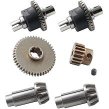 KingVal Replacement Metal Differential Spur Gear Motor Gear Bevel Gear Set RC Parts Compatible with SCY 16101PRO 16102PRO 16103PRO 16201PRO 16106PRO RC Car