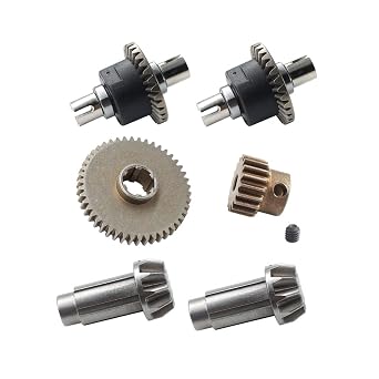 KingVal Replacement Metal Differential Spur Gear Motor Gear Bevel Gear Set RC Parts Compatible with SCY 16101PRO 16102PRO 16103PRO 16201PRO 16106PRO RC Car