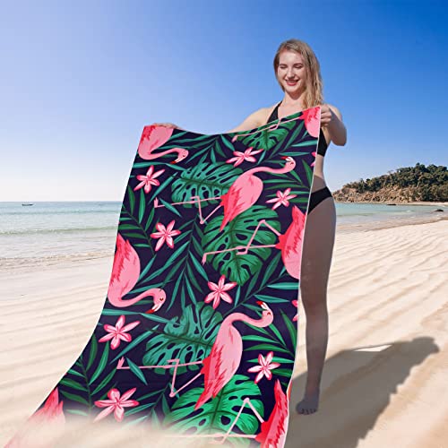 Serviette De Plage Femme Microfibre Grande Draps De Bain 90 X 180 Cm pour Voyage Plage, Yoga,Piscine, Gym, Camping, Sports - Séchage Rapide, Léger, Absorbent- Feuilles Jaunes Créatives -1A7K+A6E