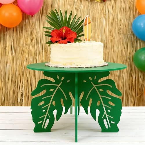 Lallisa 12" Palm Tropical Cake Stand for Hawaiian Party Cupcake