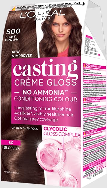LORÉAL PARIS CASTING Crème Gloss Ammonia-free hair dye No. 500 Light Brown PACK OF 1