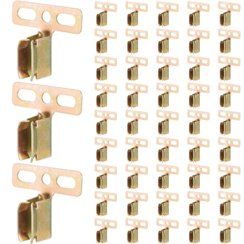 Image of Hicarer 48 Pcs Steel Shutter Clips for Vinyl Shutters, Hidden Installation Window Fasteners, Exterior Shutter Hardware Accessories