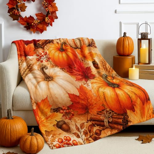 Jeté de lit en peluche haut de gamme aux détails d'érable rustique 127x152 cm - 7