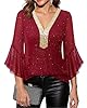 Timeson Womens Christmas Tops: Sequin Holiday 3/4 ... #3