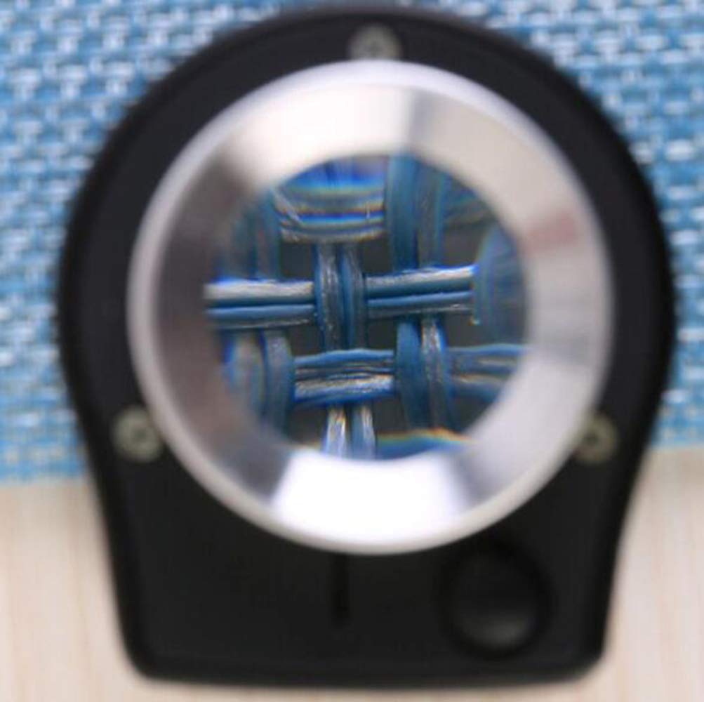 30x przenośna lupa z oświetleniem LED bez użycia rąk Podświetlana lupa biurkowa z 3 diodami LED, składana kieszonkowa konstrukcja do czytania, kontroli, naprawy, hobby i (A)