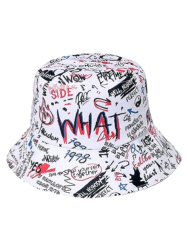 Image of Packable Reversible Printed Bucket Hat Unisex for Men Women Beach Fisherman Cap