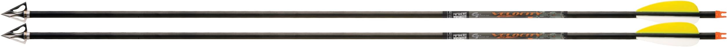 Gold Tip Velocity Hunter Dozen Arrows (2-Inch Vanes, Size 400)