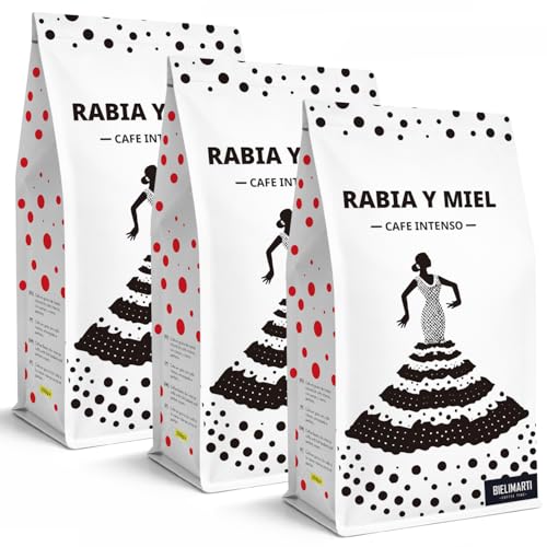 BIELIMARTI - RABIA Y MIEL - Café Gourmet 100% natural – Café en Grano – Tueste Artesanal – Intenso – Aroma Rico y Sabor Excepcional (INTENSO/GRANO)