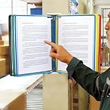 PORFOYO Wand Sichttafelsystem, Metallene Präsentationsfächer, A4-Briefgröße Wandmontiertes Referenzsystem mit 10 Doppelseitige Tafeln Für Messehallen, Büros, Restaurants, öffentliche Plätze