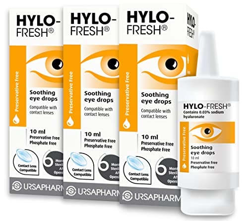HYLO Fresh - Triple Pack – Preservative Free - Soothing, Lubricating Eyedrops for Irritated or Mild Dry Eye – 3x10ml