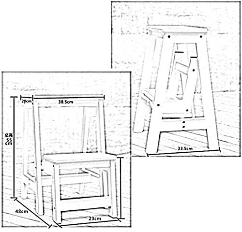 Taburete de escalera portátil de 29x48x55 cm DASHADAO para uso doméstico 3