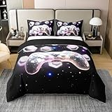 Taille : Cette housse de couette décorative ne comprend pas de couette ou de doudou, Taille 220x240 (1 housse de couette : 220 x 240 cm, 2 taies d'oreiller : 65 x 65 cm).