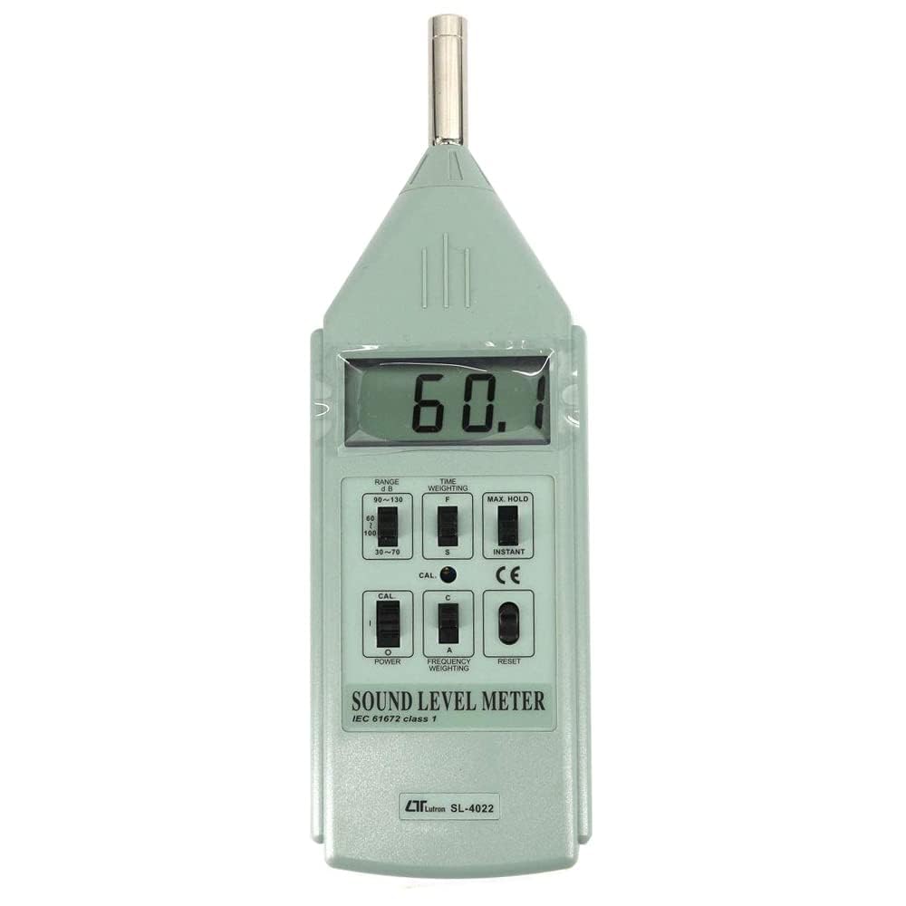 Sonómetro digital de Clase 1 (rango: 30 a 130 dB) para medición profesional de ruido y monitoreo ambiental | Sonómetro para control de ruido y auditorías ambientales | Modelo SL-4022