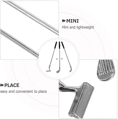 Miniatura 6 de IMIKEYA Miniatura Golf Club Toy Set Dollhouse Golf Accesorios para Diorama Toy
