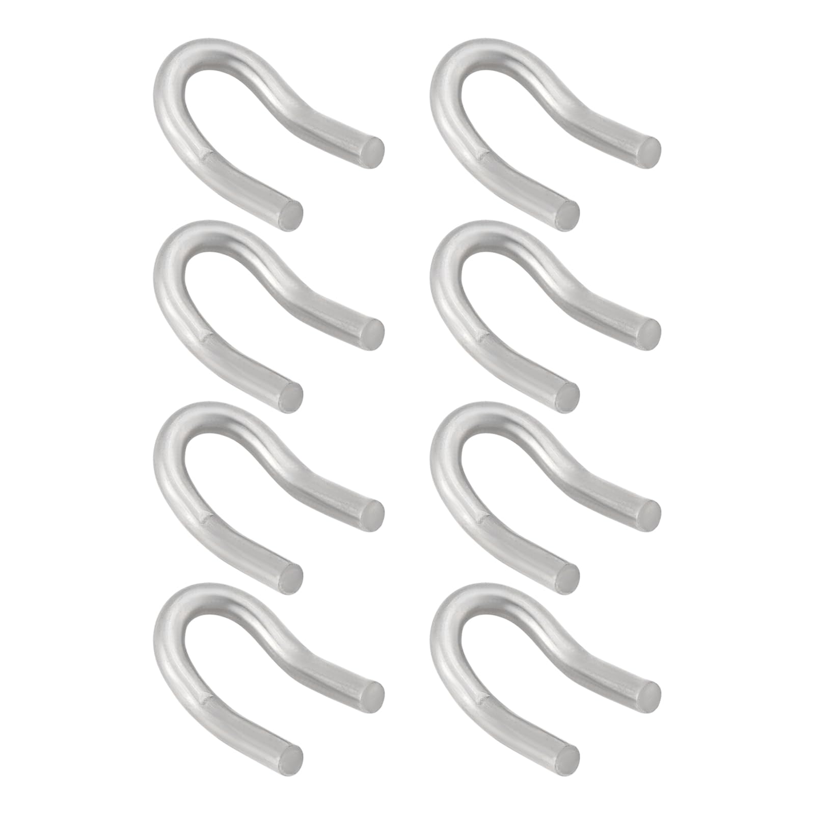 LT Easiyl 8pcs Linguette A Gancio A Molla in Acciaio Inossidabile 304 per Silenziatori di Scarico per Motociclette Ganci A U di Ricambio per Saldatura Linguette Ad Anello (2,2x1,3 Cm)