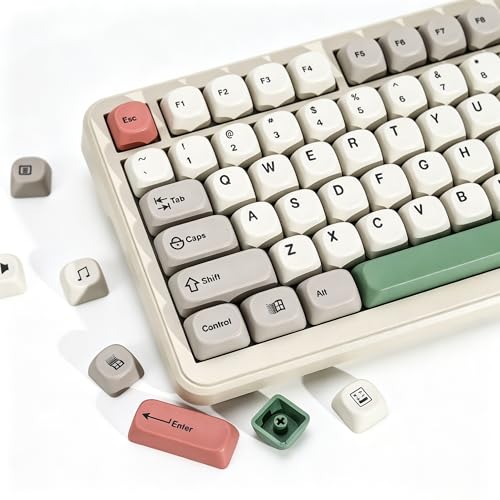 Image of KBDiy 9009 Retro Keycaps Set, 139 Keys KOA Profile PBT Dye-Sublimation Custom Keycaps, Compatible with 60% 65% 75% 100% Cherry Gateron MX Switches Mechanical Keyboards