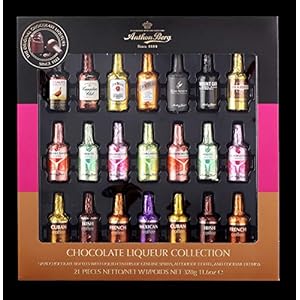 Anthon Berg – Chocolade Likeuren – Assortiment met Beroemde Likeuren, Cocktails en Koffie – 21 flesjes 328g – Met een heerlijke vloeibare vulling