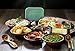 Stainless Steel Food Container & Condiment Holder | Leak Proof Silicone Lid | Metal Lunch Box | Bento Box | Portion Control Snacks Dressings [2 PCS Set/Green]
