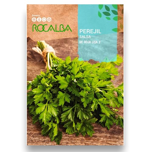 Semillas Perejil PROFESIONAL | Variedad de Hoja Lisa 2 | Sobre 10 Gramos | Variedad muy aromática y con gran producción de hoja lista y fuerte aroma y color | Rocalba | Nexum Market