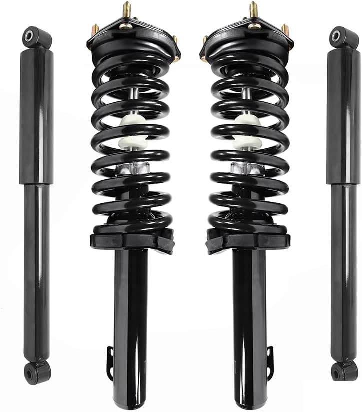 Complete Struts Front Complete Strut Assemblies with Coil Springs and Rear Shock Absorbers — Set of 4 for 2005–2010 Jeep Grand Cherokee