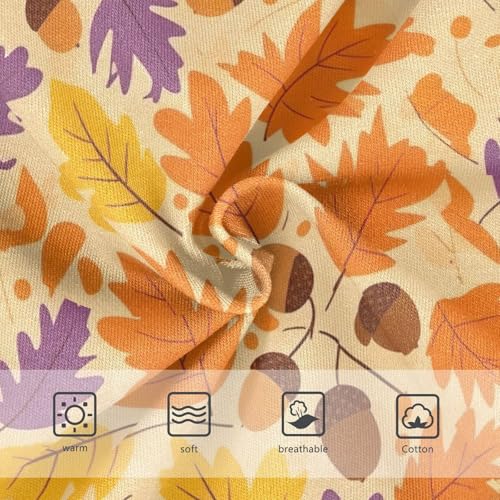 Orange Yellow Autumn Leaves Toddler Girl Underwear, Cotton Underwear Girls, 2T–8 Years3