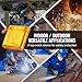 Welding Screen with Frame, 6' x 6' Welding Curtain Screen, Flame-Resistant Vinyl Welding Protection Screen on 4 Swivel Wheel (2 Lockable), Moveable & Professional for Workshop/Industrial, Yellow