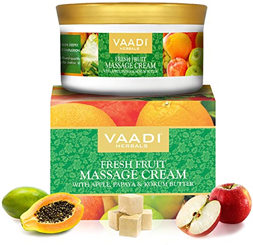 Vaadi Herbals Fresh Fruit Massage Cream with Apple, Orange, Papaya & Kokum Butter