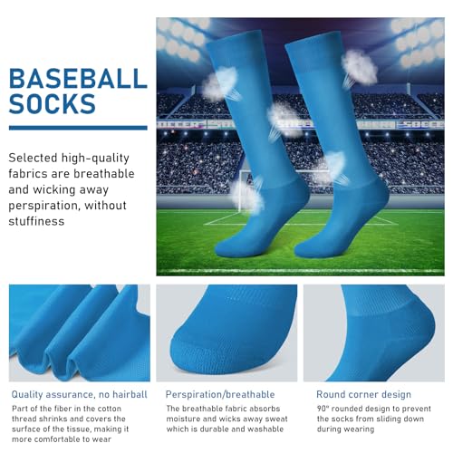 Zhanmai Baseball Belt and Socks Combo Adjustable Softball Socks and Belt Elastic for Youth Boys Girls, Adult3