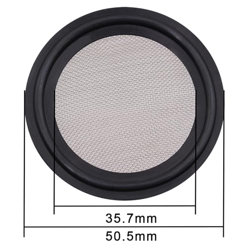 Image of DERNORD 1.5 inch FKM Sanitary Gasket w /Stainless Screen - Tri Clamp Clover (Pack of 2) (60 Mesh)