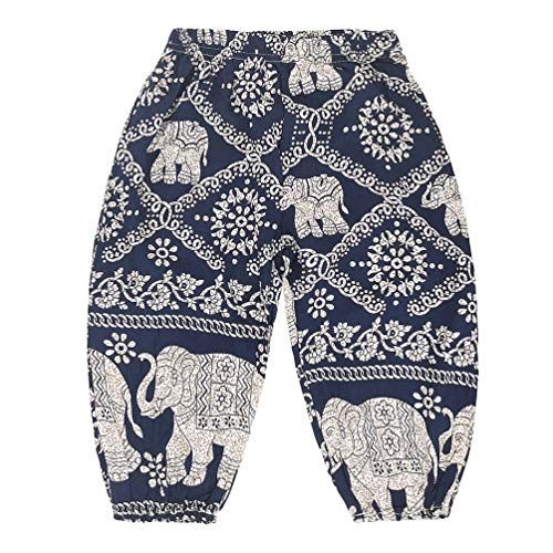 Image of Rysly Baby Girls Boho Elephant Tops Harem Pants 2 Piece Outfits