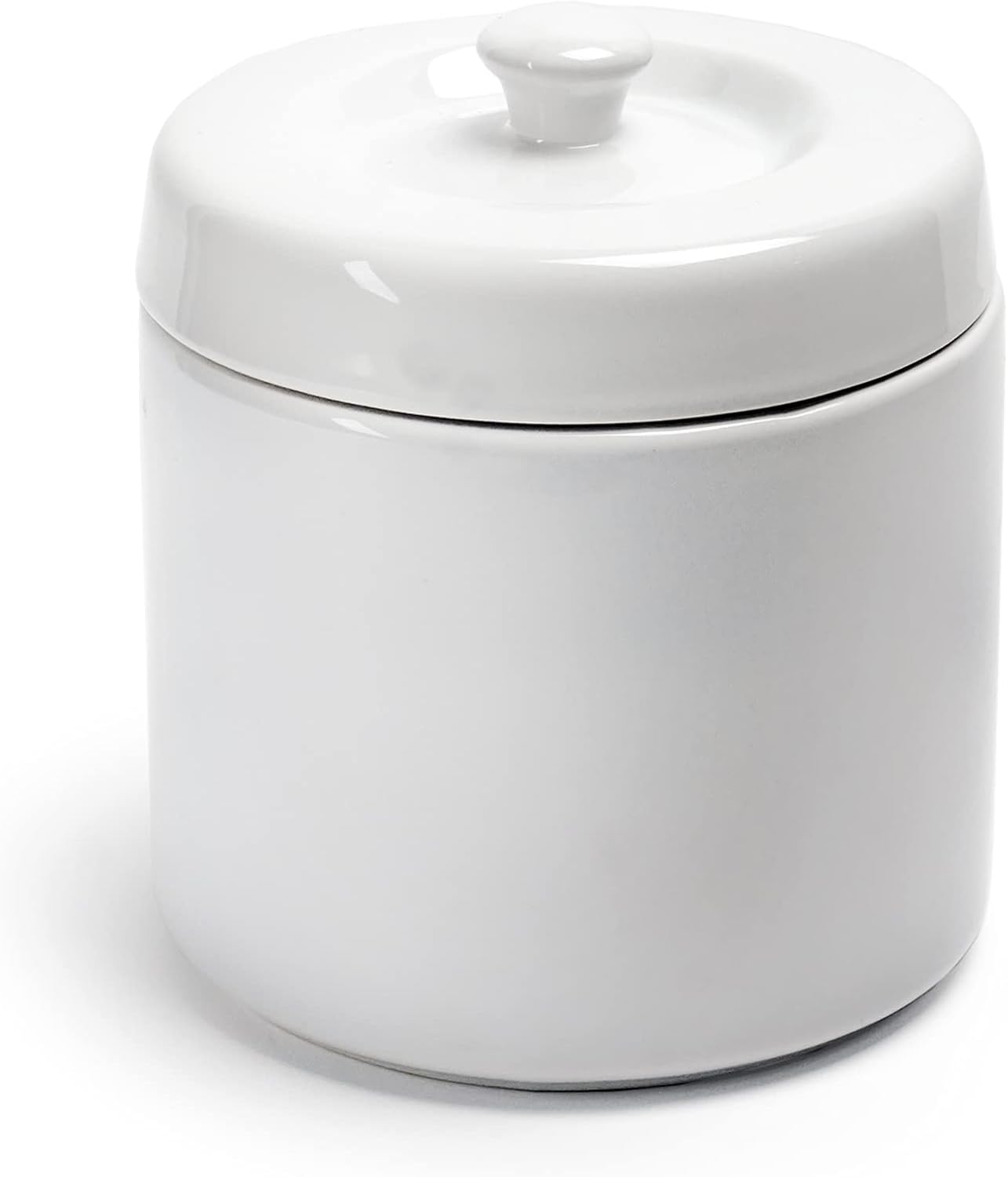 White Stoneware Grease Keeper