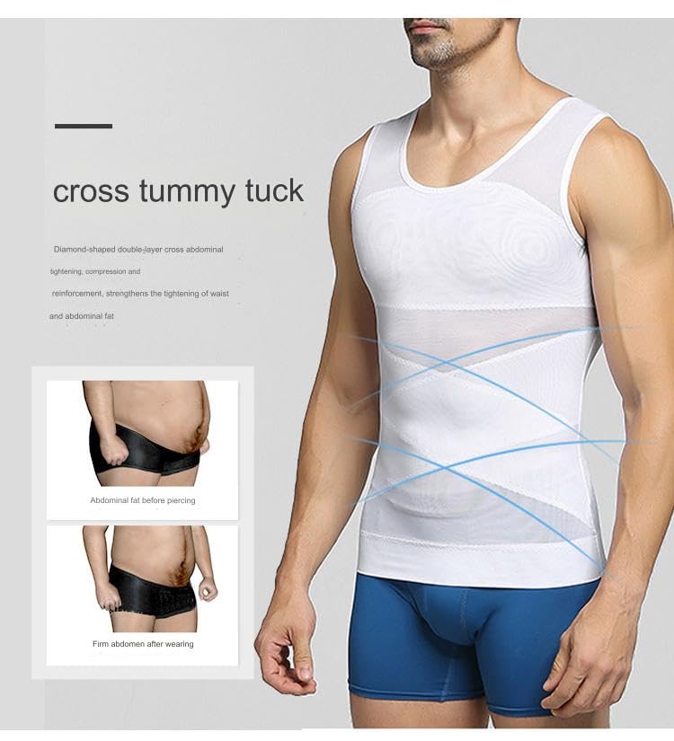 Men's Compression Shapewear Vest Mens Abs Abdomen Slim Body Shapewear Workout Tank Top4