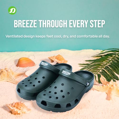 Image of DOCTOR EXTRA SOFT Men's Classic Casual Clogs /Sandals with Adjustable Back Strap for Adult | Comfortable & Light Weight | Stylish & Anti-Skid | Waterproof & Daily Mules for Gents & Boys D-501
