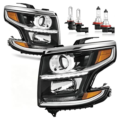Vizotae Headlights LED DRL Projector for 2015-2020 Chevy Tahoe/Suburban 2016-2019 Chevy Suburban 3500HD Headlamp Replacement Driver & Passenger Side